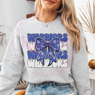 Warriors Stacked w/ Bow School Spirit Shirt